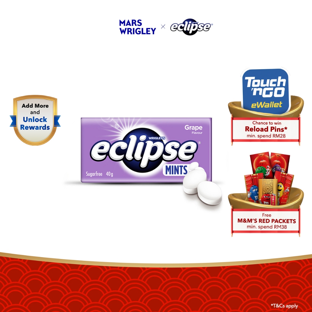 Eclipse Mints Grape Tins 34g Candy / Sugar Free / Snacks | Shopee Malaysia