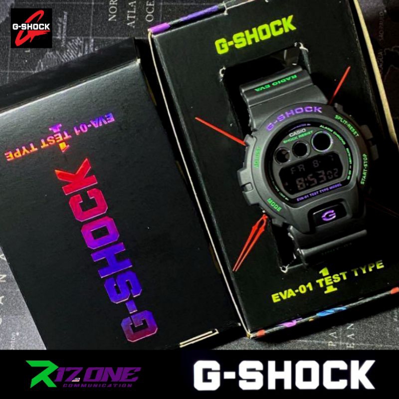 ORIGINAL G-SHOCK DW-6900FS EVANGELION RADIO EVA 01 COLLABORATION  JAPAN SET NEW OLD STOCK DW-6900FS DW-6900