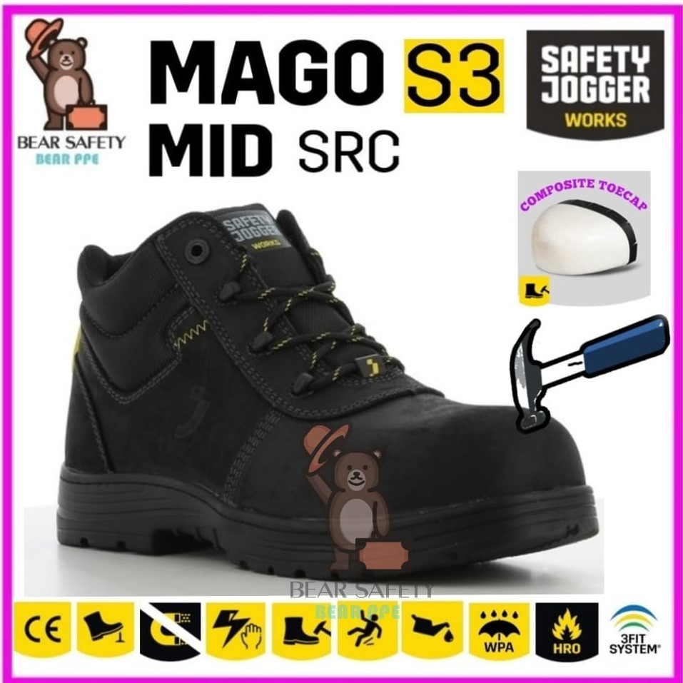 SAFETY JOGGER MAGO (MIDCUT) S3 SRC & HRO SAFETY SHOES / KASUT