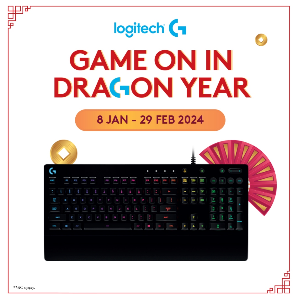 Logitech G213 Prodigy Gaming Keyboard with 16.8 Million Lighting Colors