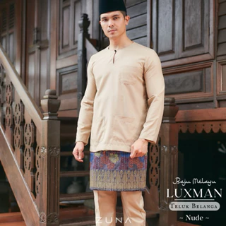 NUDE | Baju Melayu Teluk Belanga Cotton Premium by Zuna Exclusive