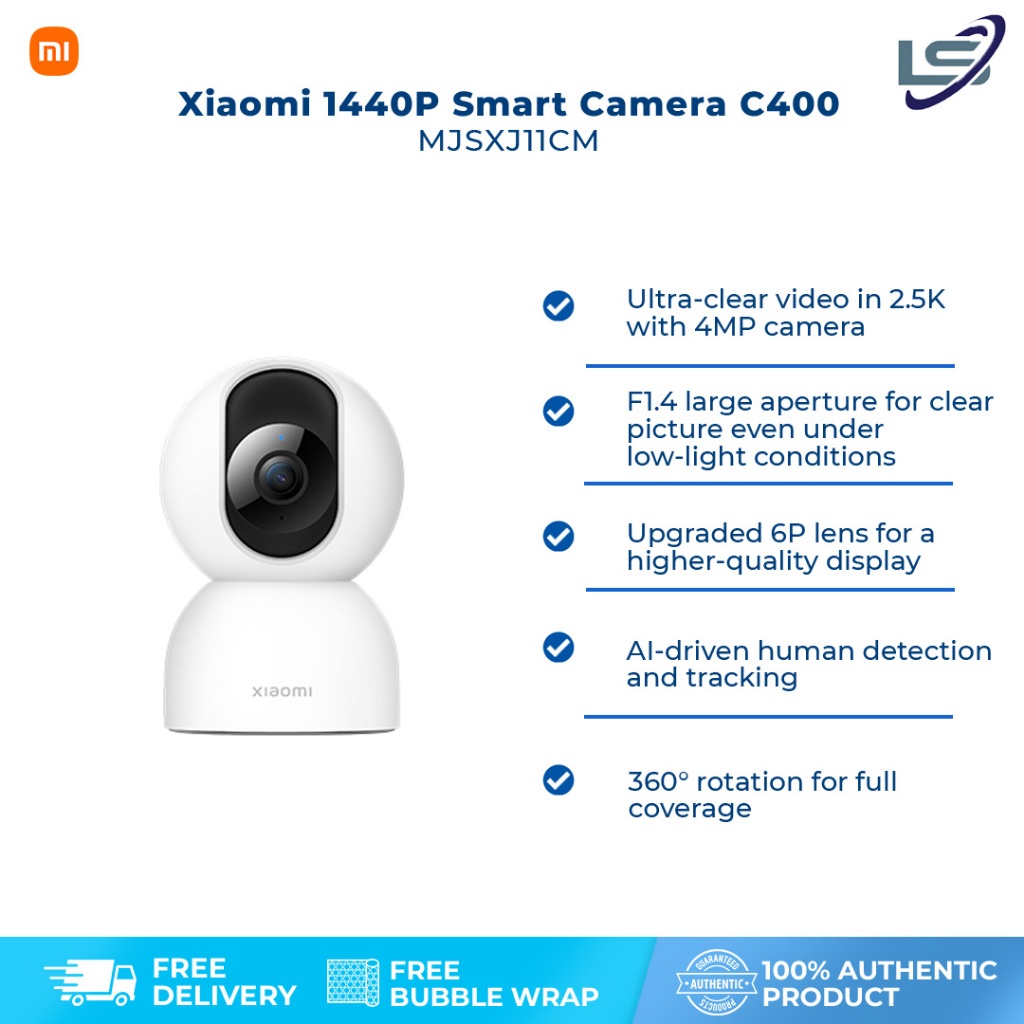 Xiaomi 1440P Smart Camera C400 MJSXJ11CM | Ultra-clear Video in 2.5K ...