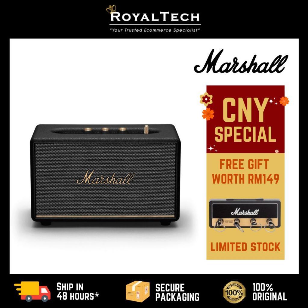 MARSHALL ACTON II Bluetooth Speaker - Black | White | Shopee Malaysia