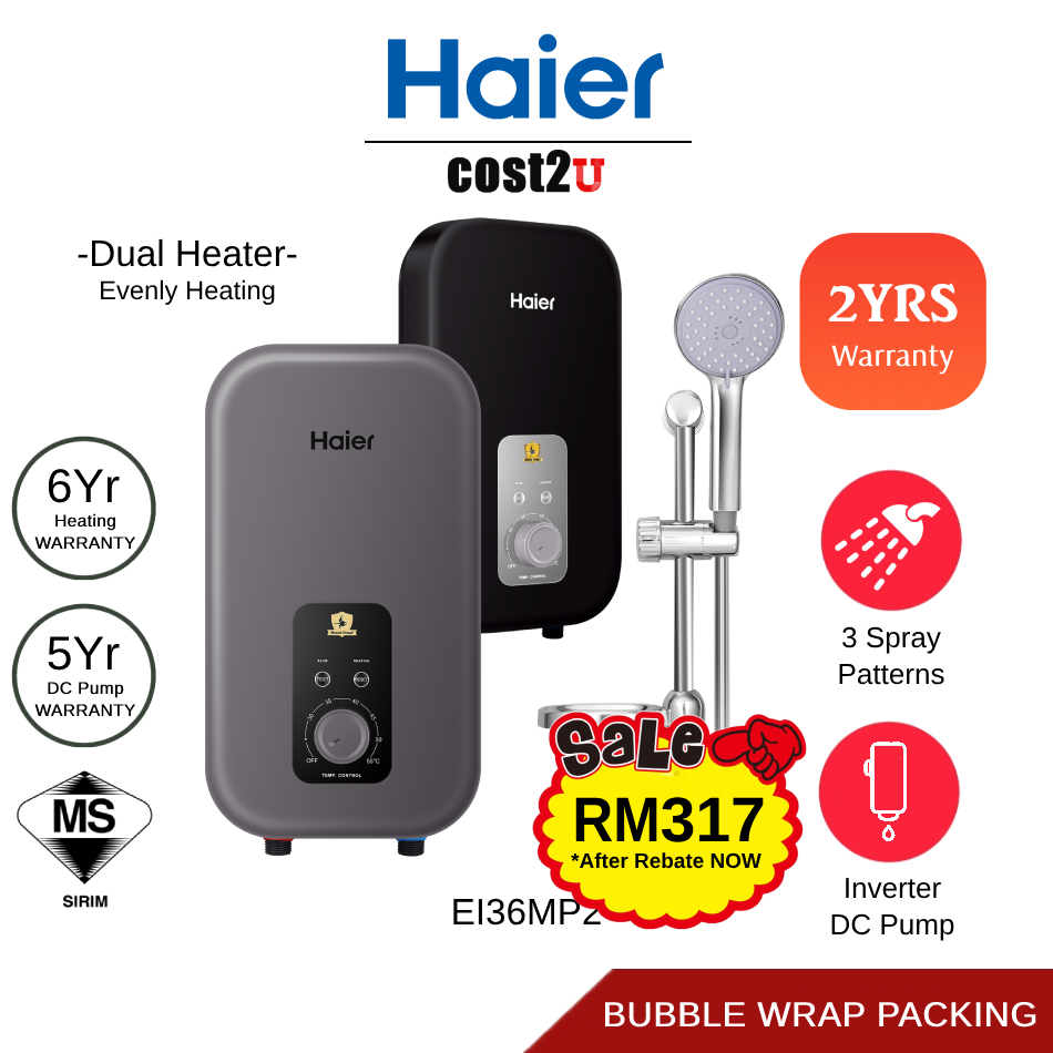 [New 2024] Haier Inverter DC Pump Instant Water Heater EI36MP2