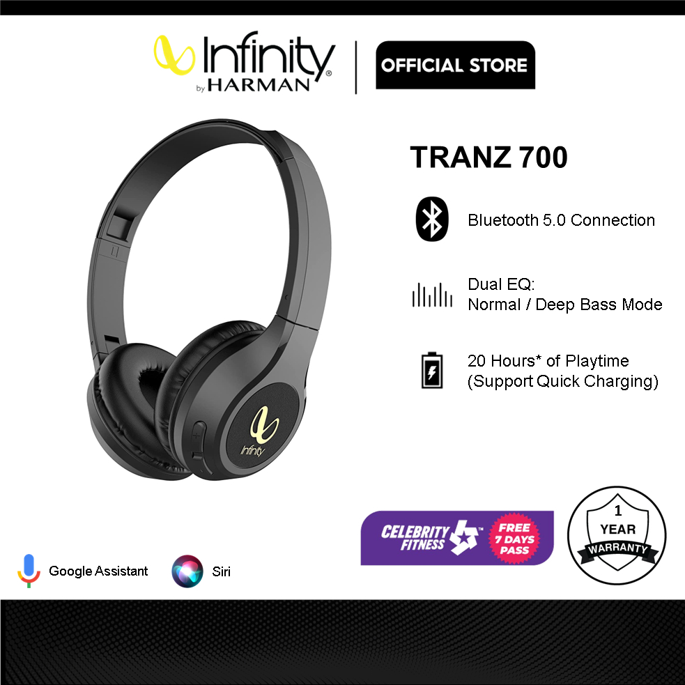 Infinity by HARMAN Tranz 700 Wireless On-Ear Headphones Shopee
