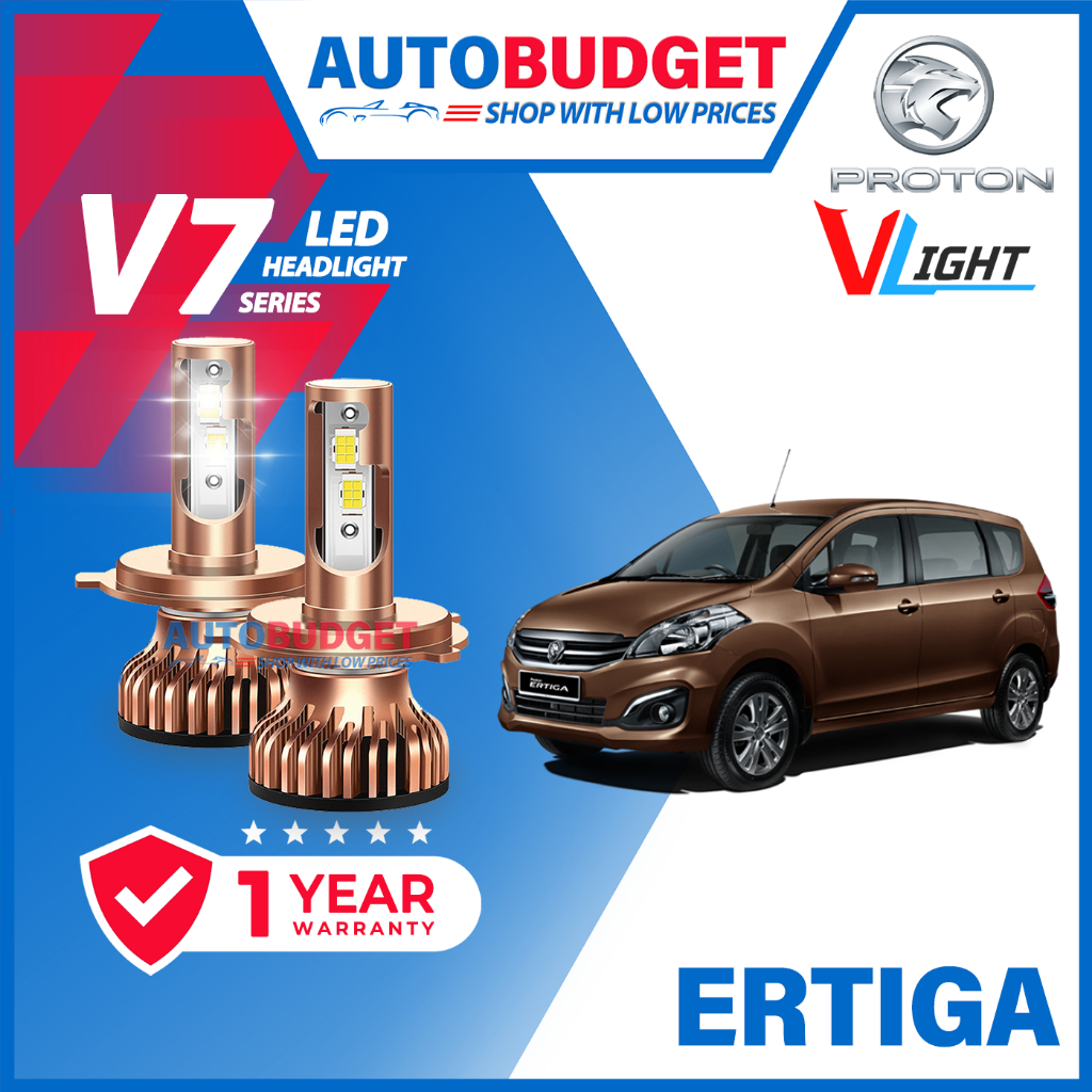 (2 Pcs) PROTON Ertiga V7 V6 V9 VLight Premium LED Car Headlight H4