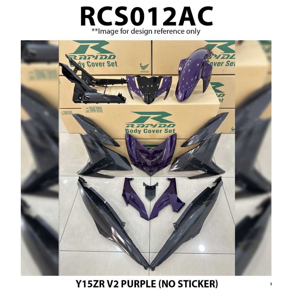 Rapido Coverset Cover Set No Sticker Y V V Colour Purple Shopee Malaysia