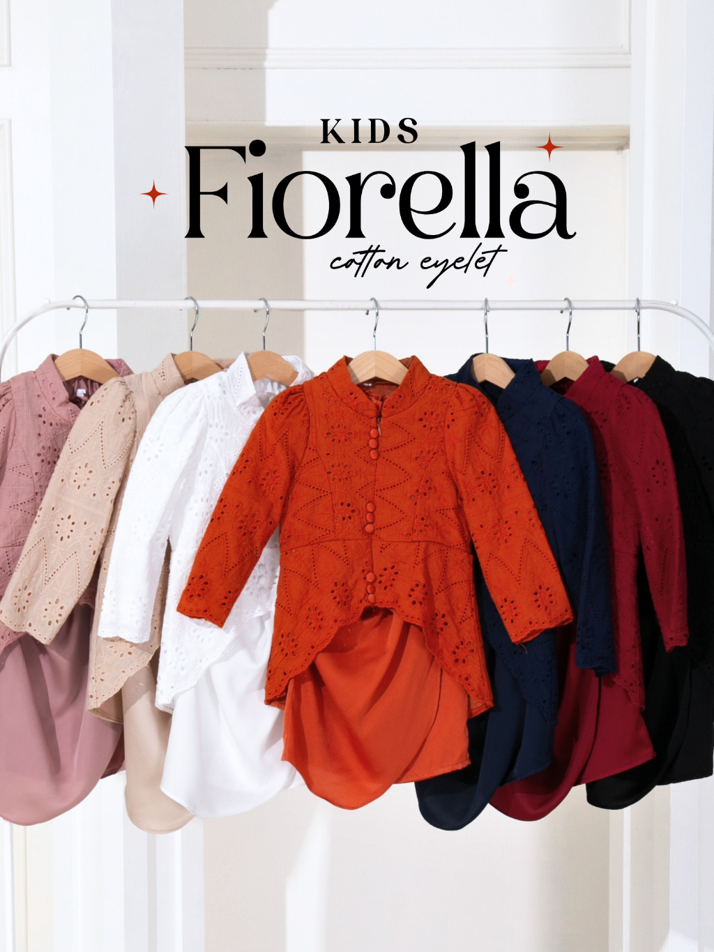 [NEESTYLE] FIORELLA KIDS • Baju Raya 2024 Baju Kurung Budak Moden Puff Cotton Eyelet with Pario