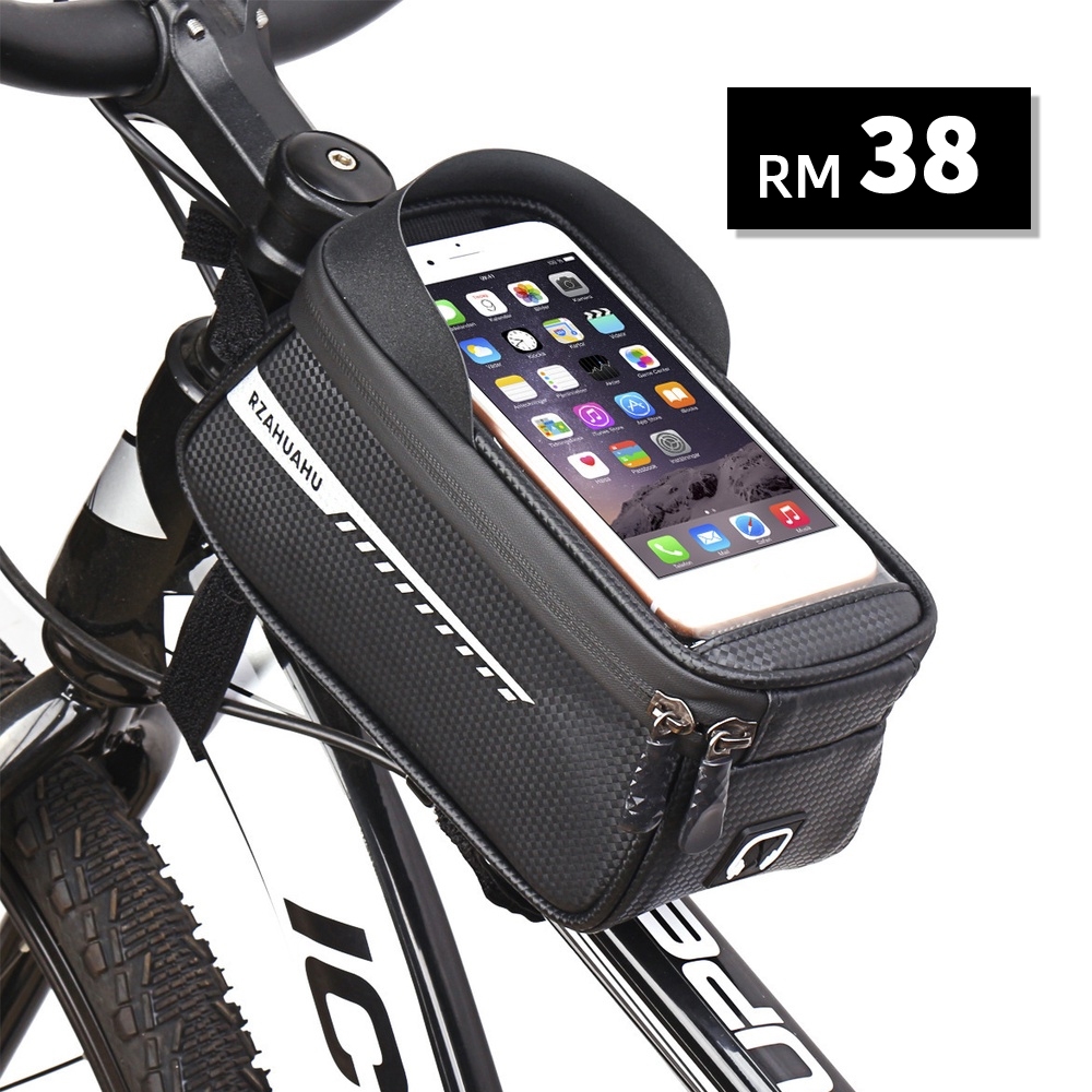 【Waterproof Hard Shell Bike BagHandlebar Phone Bag with Touch Screen