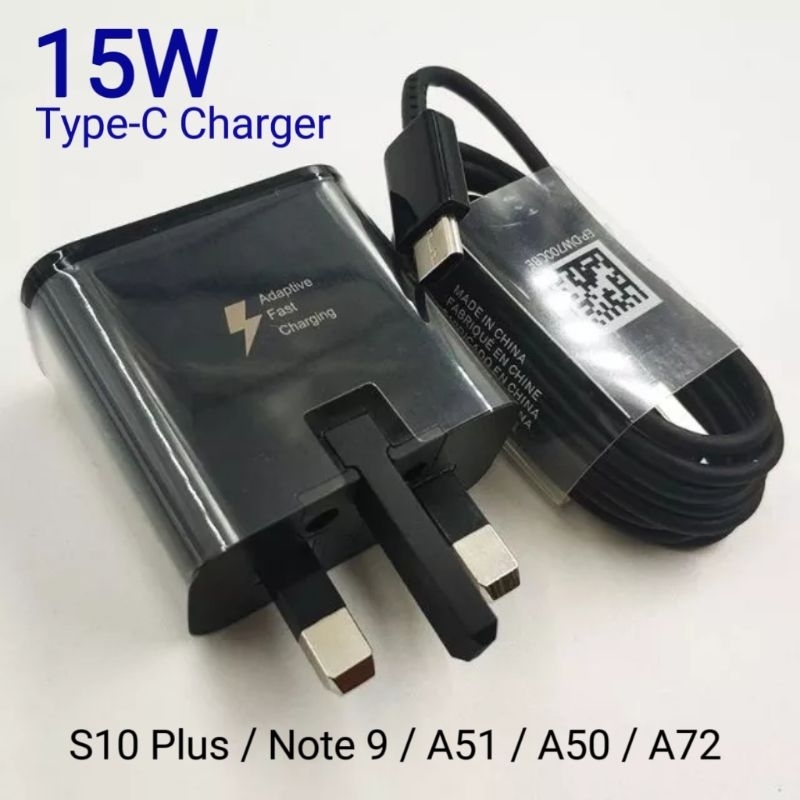 Note 9 S10 Plus 15W TypeC USB Fullset Charger Adapter With USBC Cable