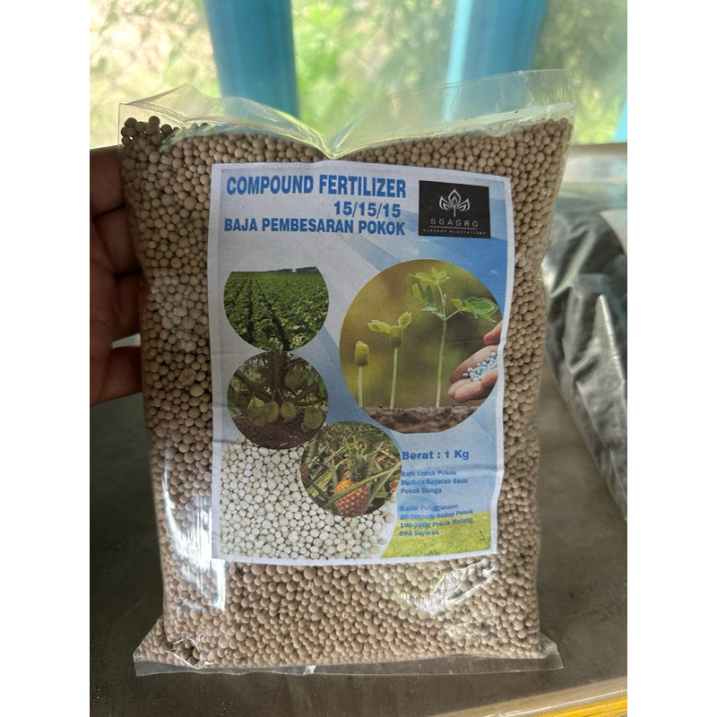 [1Kg]COMPOUND NPK 15-15-15 FERTILISER IMPORT | Shopee Malaysia