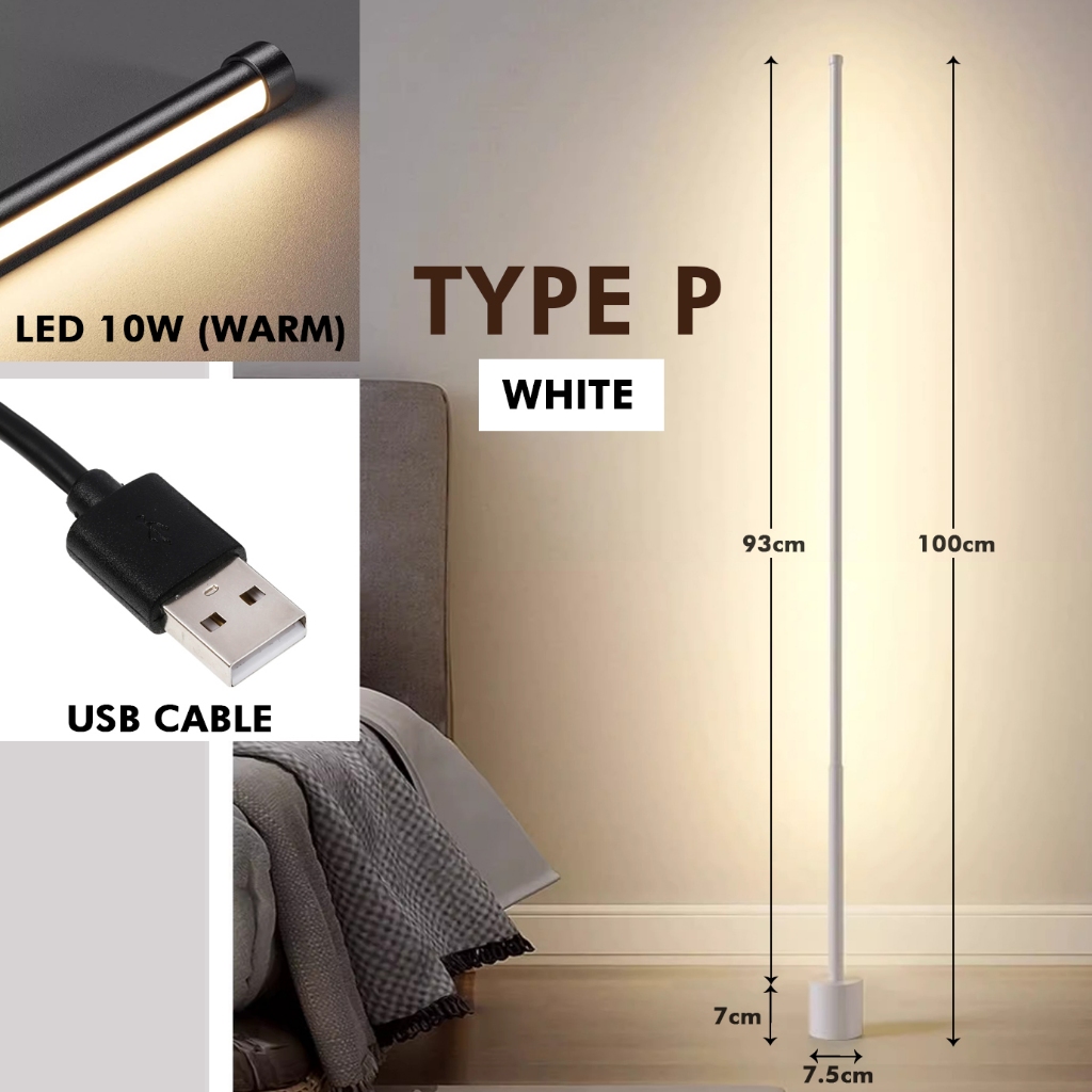 Modern Minimalist LED Floor Lamp Standing Lamp Study Lamp Lampu TikTok