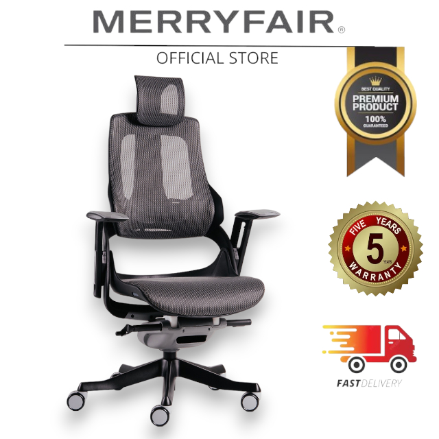 MerryFair WAU Ergonomic High Back Chair Charcoal Mesh Mesh Chair