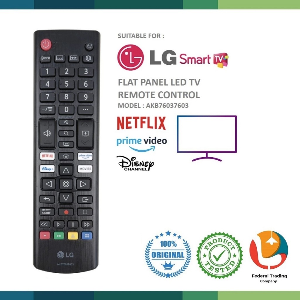 *Original* LG AKB76037603 Netflix Prime Video Disney+ Smart Flat Panel ...