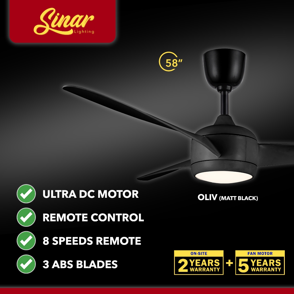 Regair Inovo OLIV DC Motor Remote Control 3 Blades Ceiling Fan / Kipas