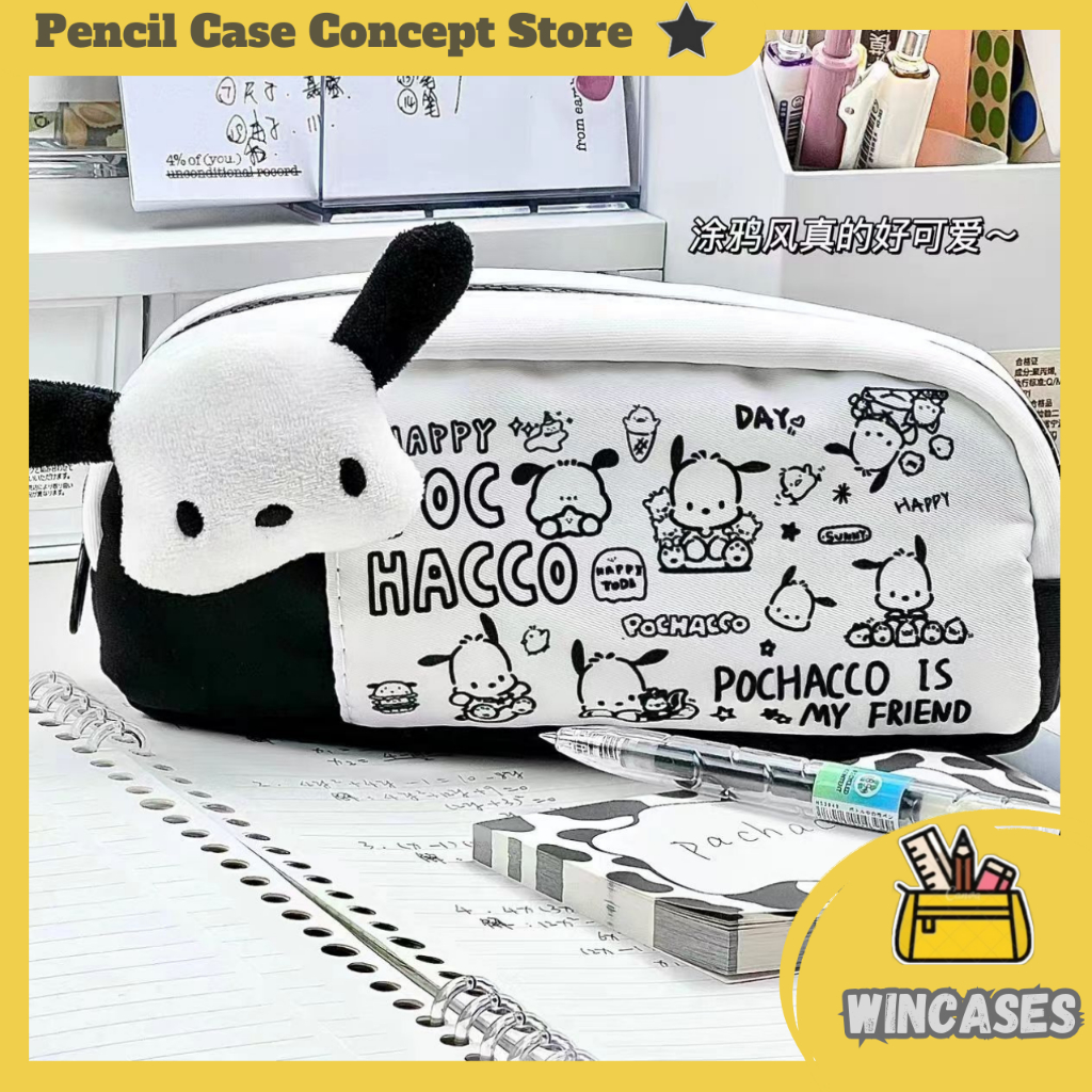 🌟Pacha Dog Pochacco Pencil Case🌟 Bekas Pensil Dog Puppy INS Zipper High ...