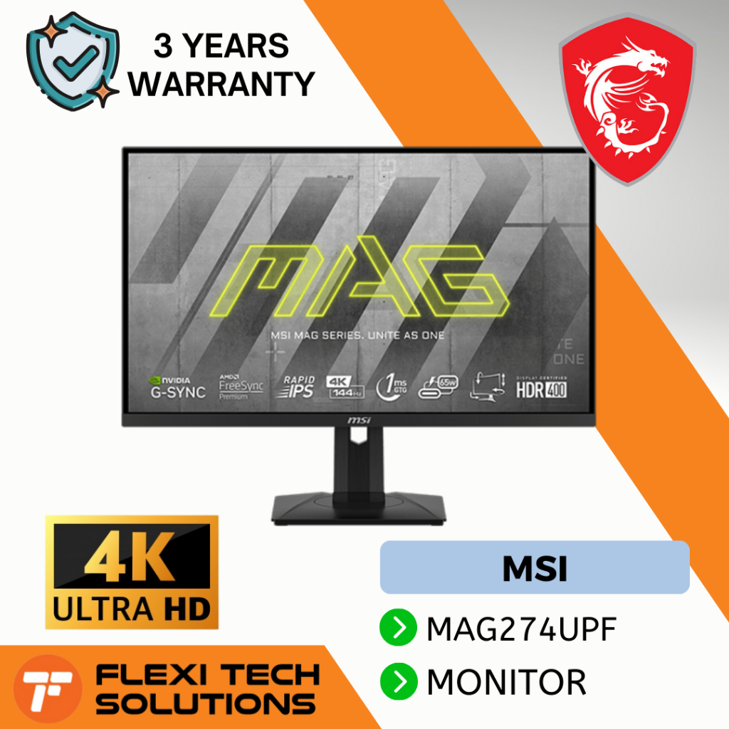 Flexi Tech MSI MAG274UPF 3840 x 2160 (UHD) Gaming Monitor | Shopee Malaysia