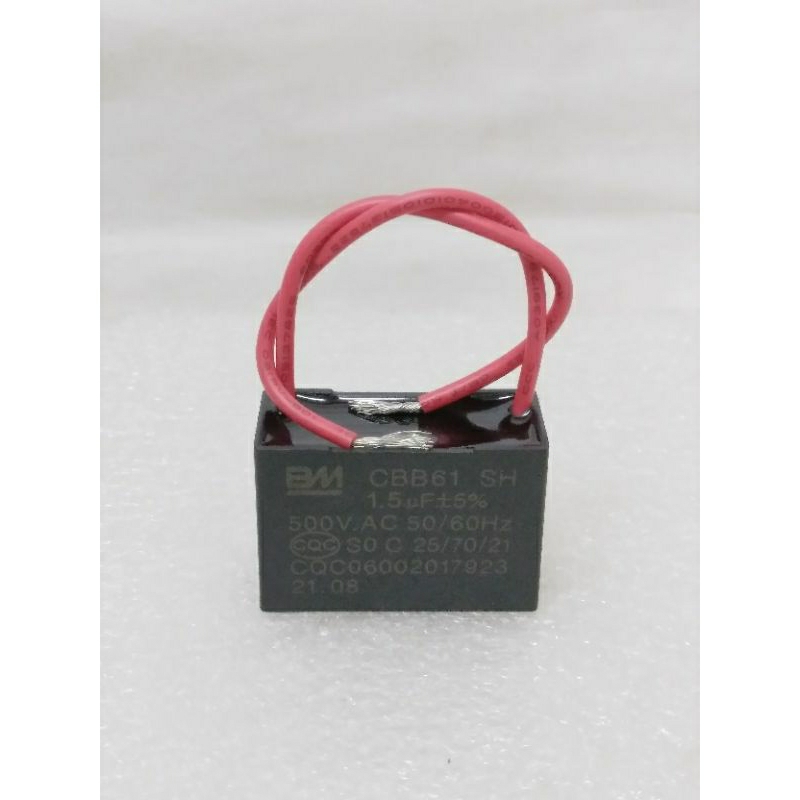 CBB61 CAPACITOR BM 1.5UF 500VAC KIPAS KAPASITOR (for KDK Table Fan