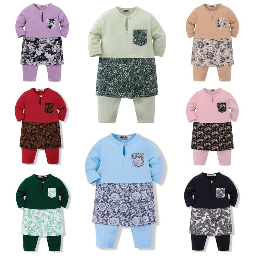 Newborn Romper Baju Melayu Baby Kurta Baju Raya Baby Boy Shopee Malaysia