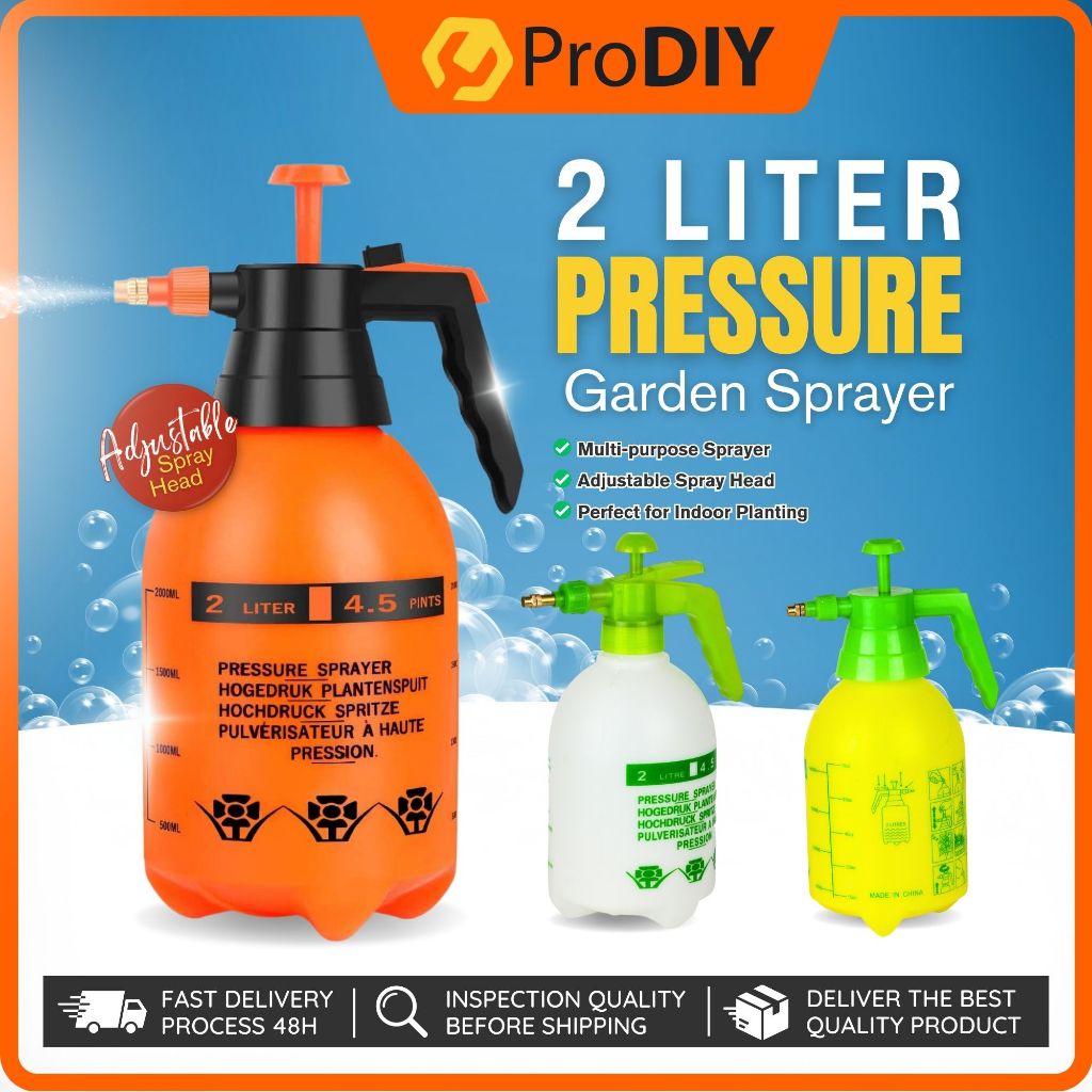 PRODIY 2000ML Garden Pressure Sprayer Multipurpose Manual Pump Foam ...