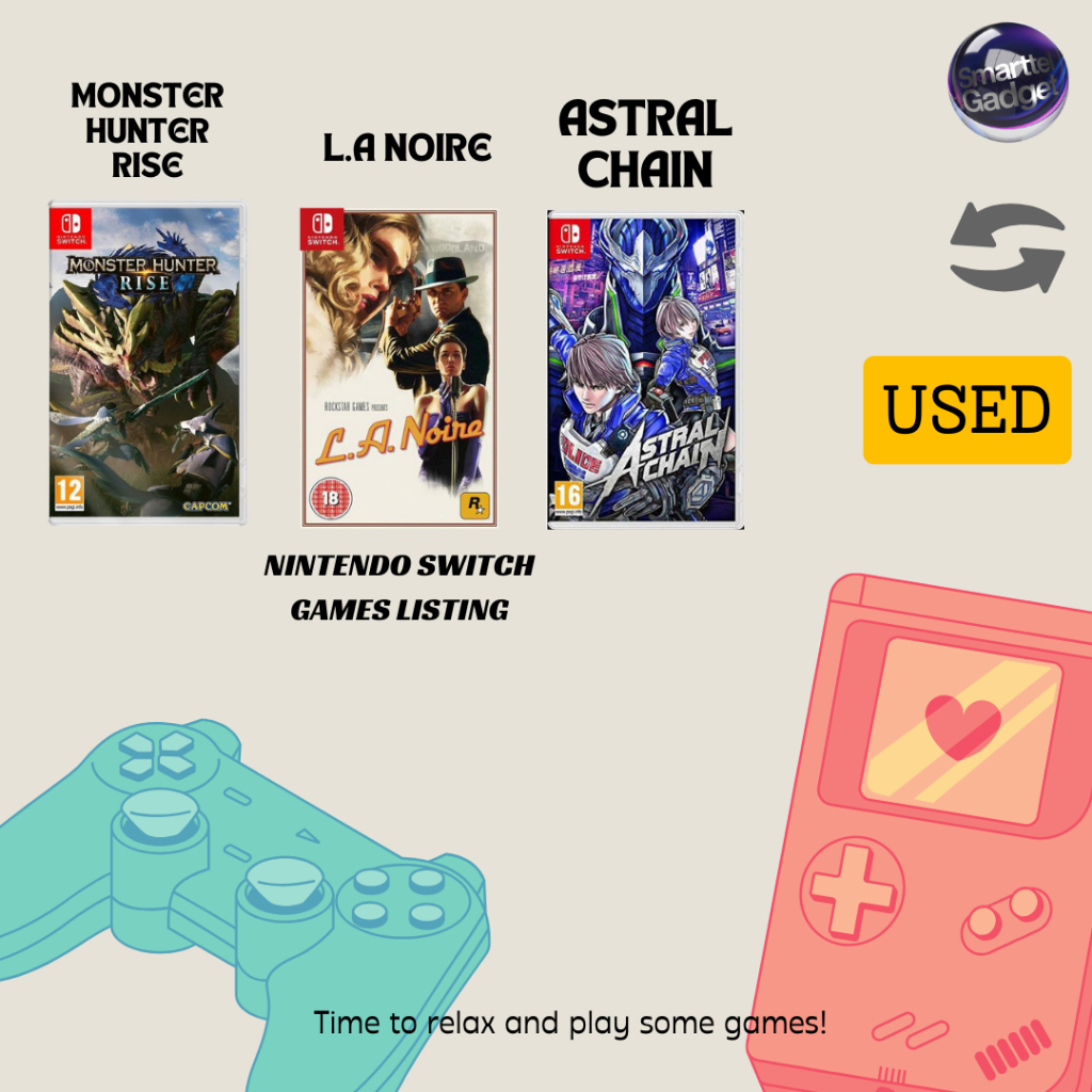 NSW - Nintendo Switch Games Used - Monster Hunter / La Noire / Astral Chain  / ZELDA BOTW | Ship From Kl | Shopee Malaysia