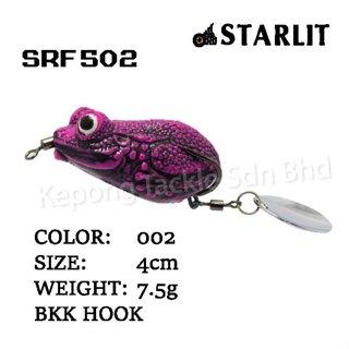 STARLIT SRF 502 RUBBER FROG FISHING LURE (WITH BKK HOOK) KATAK PANCING