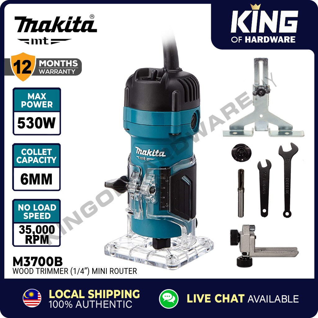 (Japan) Makita Wood Trimmer Machine M3700B | 6mm (1/4