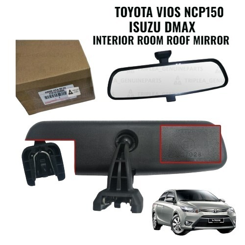 Toyota Vios NCP150 Isuzu Dmax RT50 Interior Rear View Room Roof Mirror ...