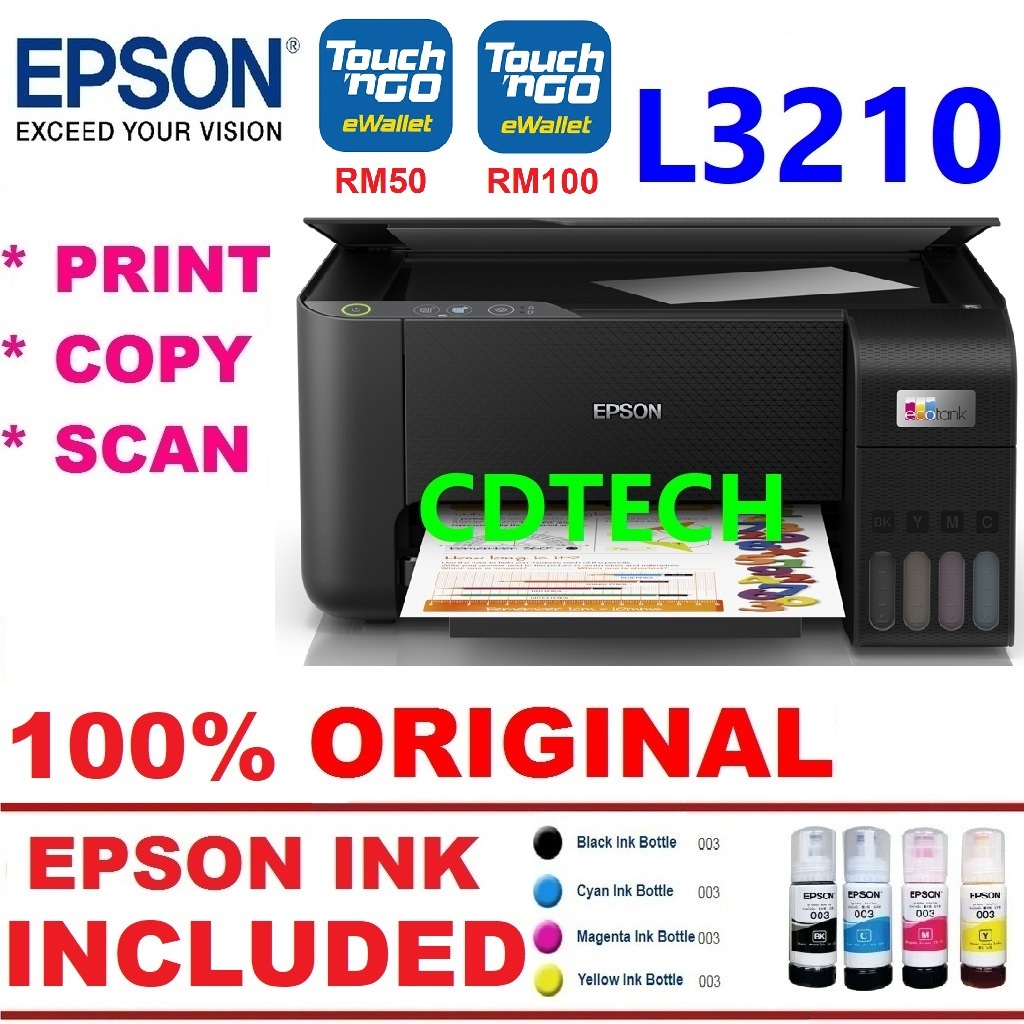 *EPSON WARRANTY *EPSON ECOTANK L3210 / L3250 / L3110 / L3256 / L3150