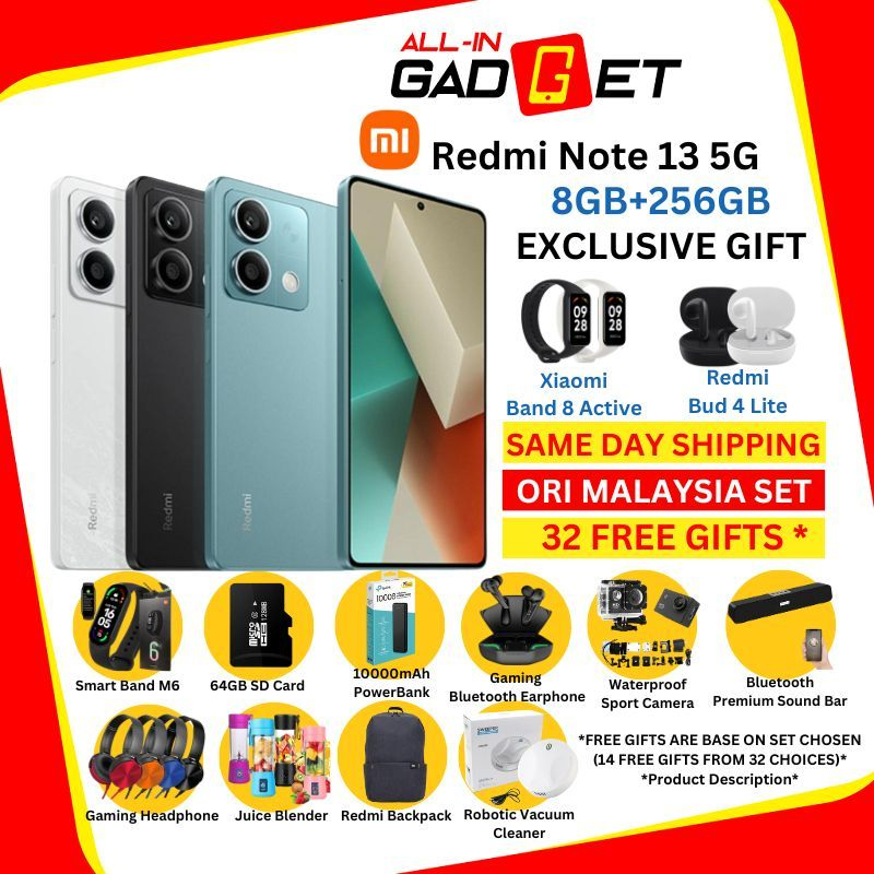 Redmi Note 13 5G (8+256GB) | Redmi Note 13 4G (8GB+256GB) Original ...