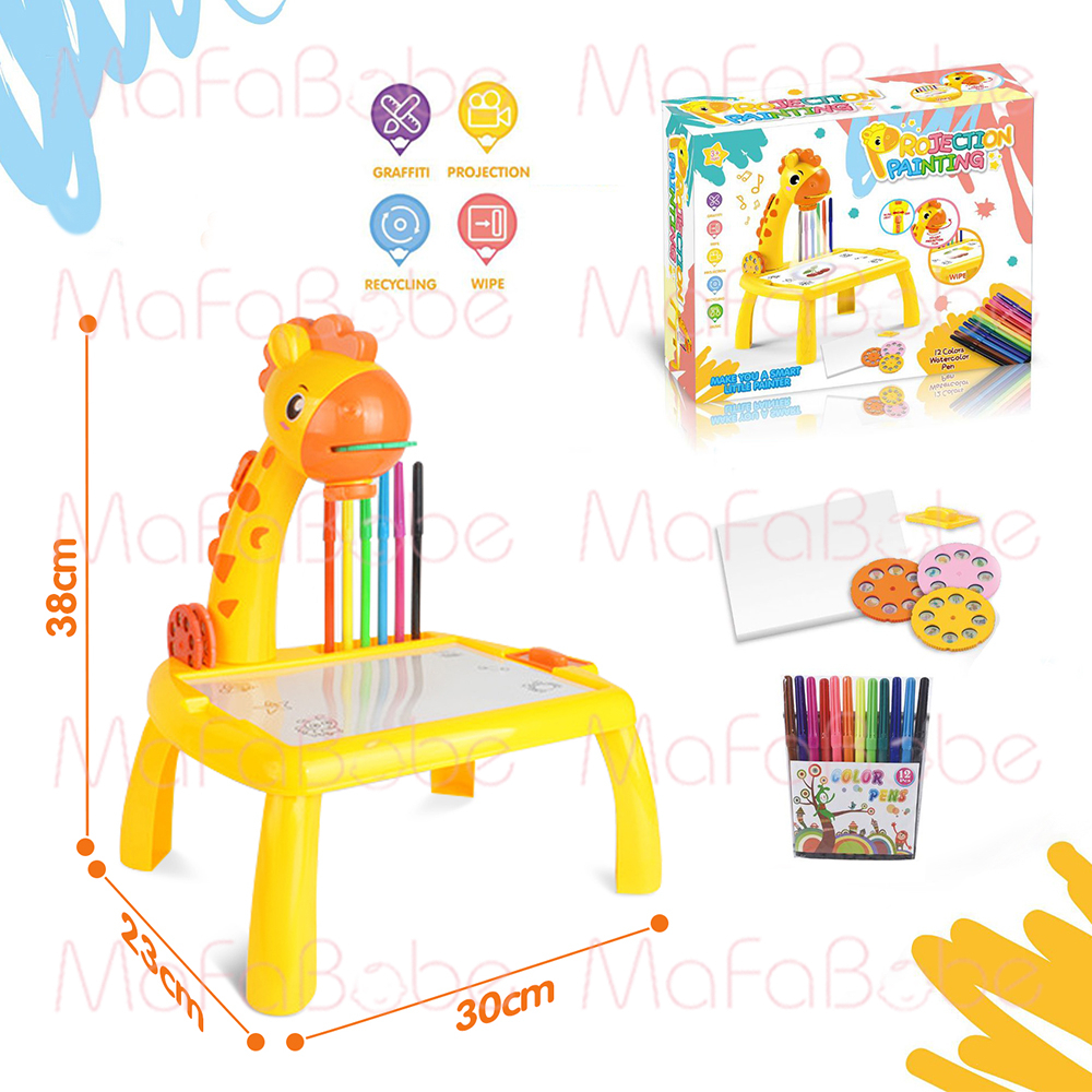 Children's Projector Drawing Table Mainan Budak Meja Melukis Giraffe ...