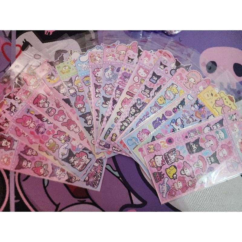 Sanrio handbook Gu card laser sticker for children and girls stickers ...