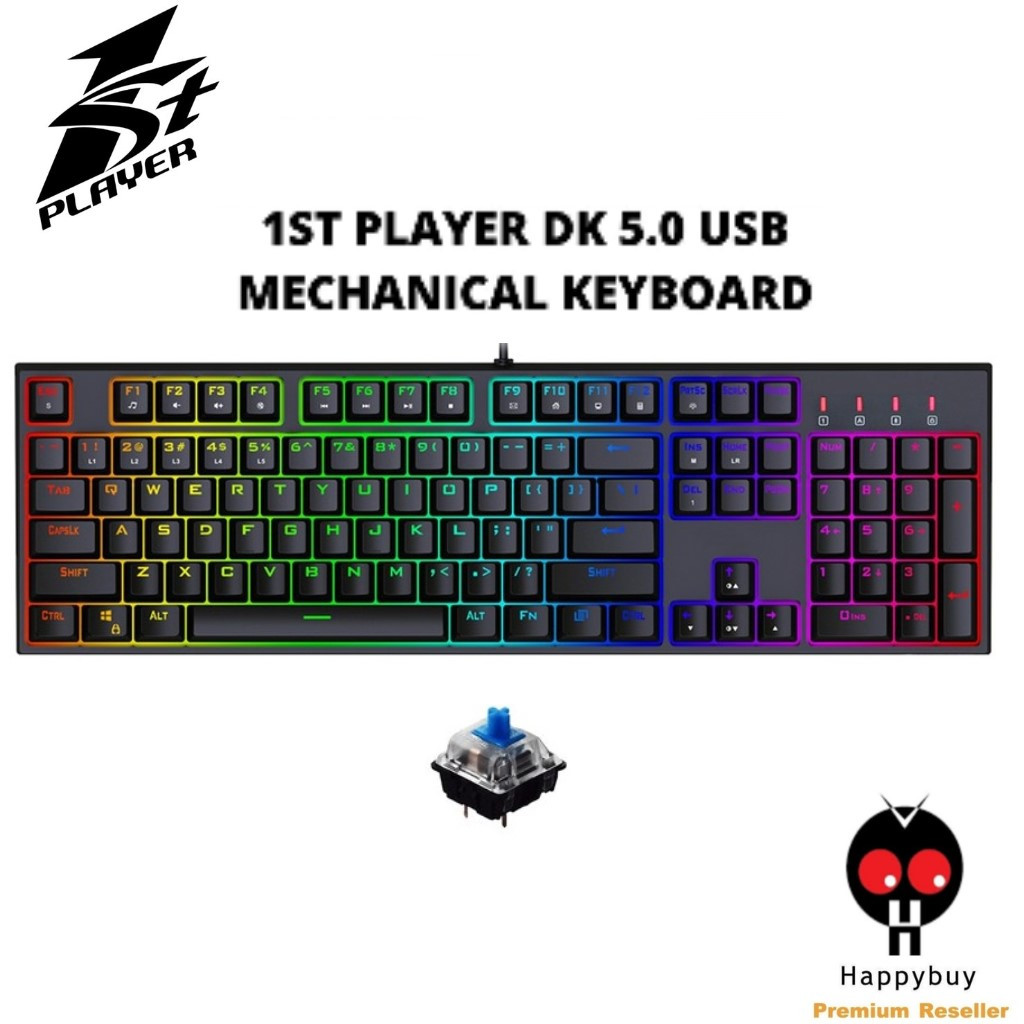 1STPLAYER DK5.0 DK 5.0 USB Wired RGB Full 104 Keys Gaming Mechanical ...