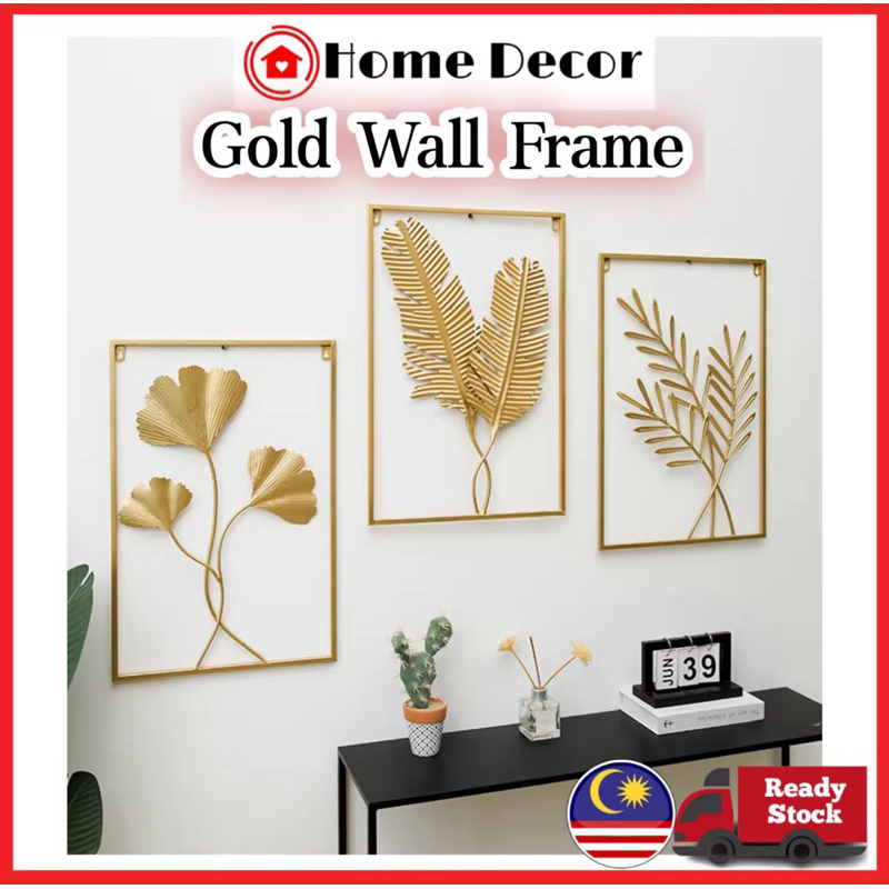 HomeDecorMY Gold Leaf Wall Frame Decoration Hiasan Dinding Ruang Tamu ...