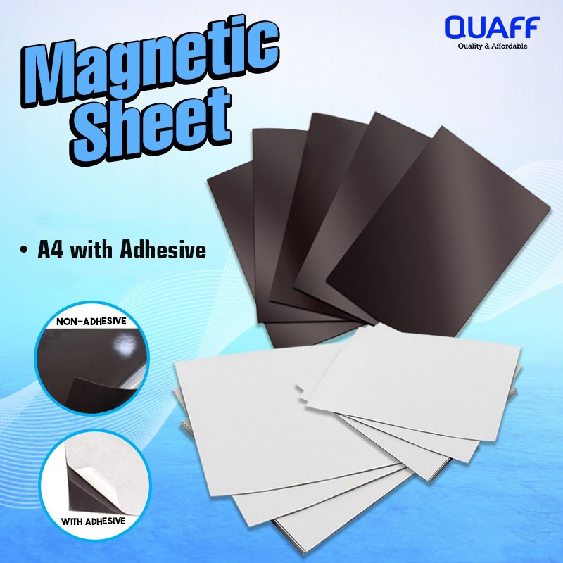 Quaff Magnetic Sheet A4 Size With Adhesive For Diy Ref Magnet 1 Sheets ...