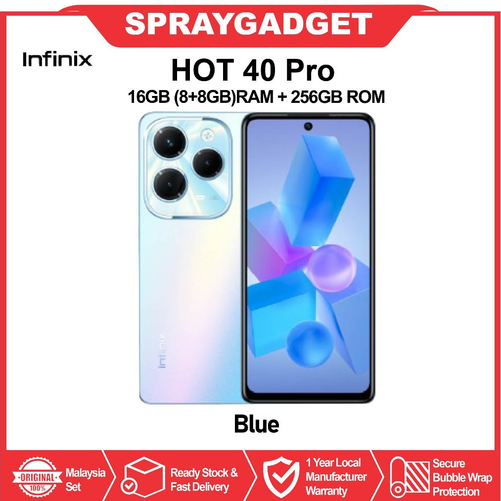 Infinix Hot 40 Pro Infinix Hot 40i 88gb Extended Ram L 256gb Rom 🎁infinix Malaysia Warranty 5349