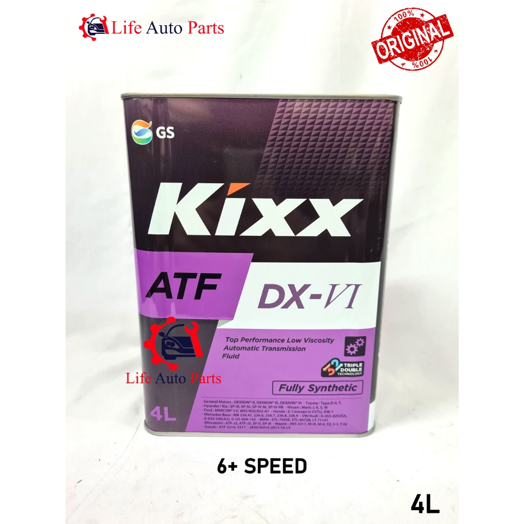 (ORIGINAL) KIXX ATF DX VI FULLY SYNTHETIC AUTO TRANMISSION FLUID DEXRON ...