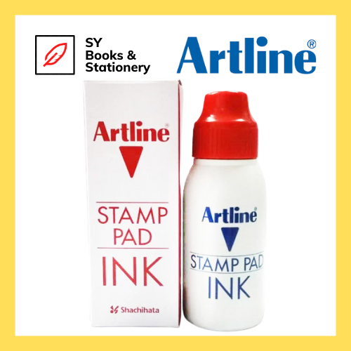 Artline Stamp Pad Ink ESA-2N - 50ml - (Black / Blue / Red) | Shopee ...