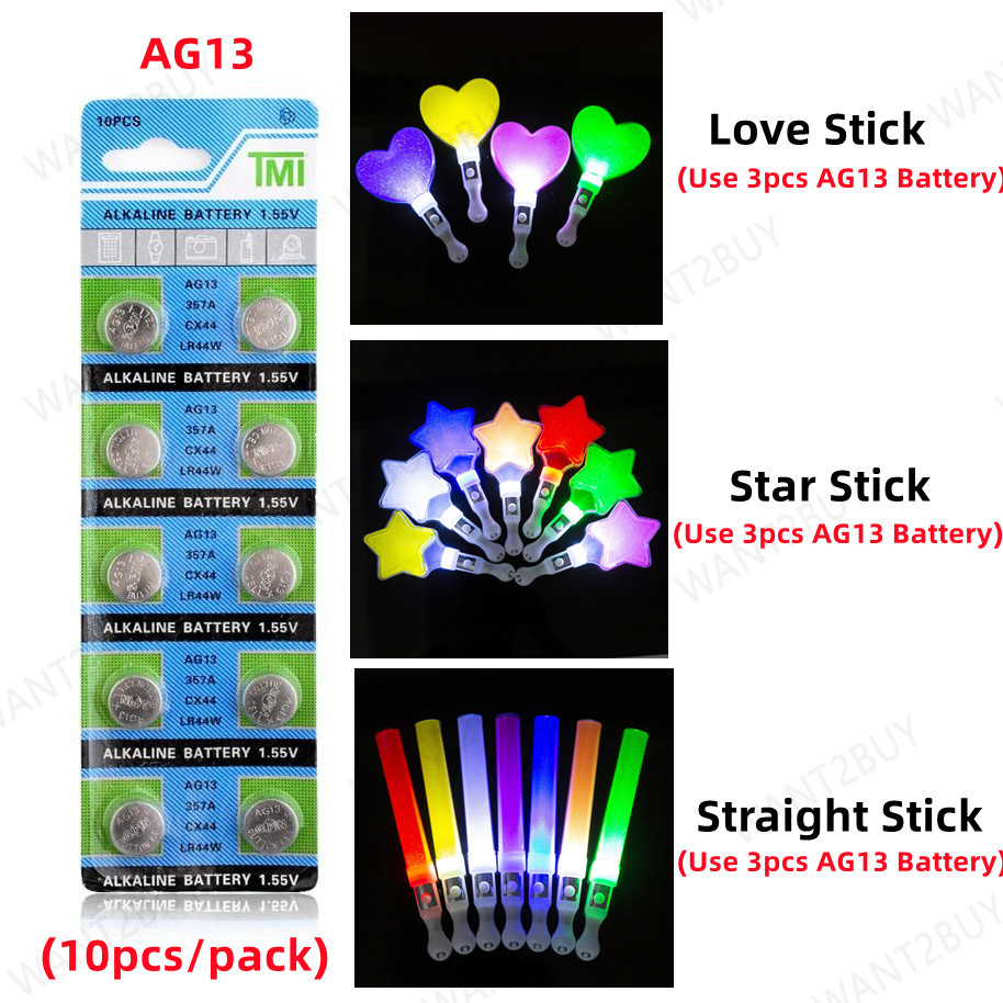Multi Color Flashing LED Atomic Electric Raver Light Glow Stick Star ...