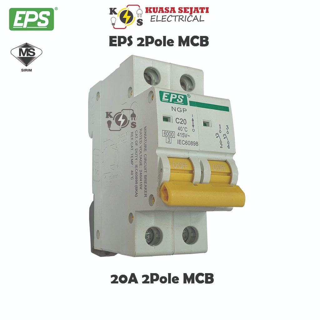 EPS 1Pole / 2Pole / 3Pole MCB 6A /10A / 16A / 20A / 32A / 40A / 63A ...