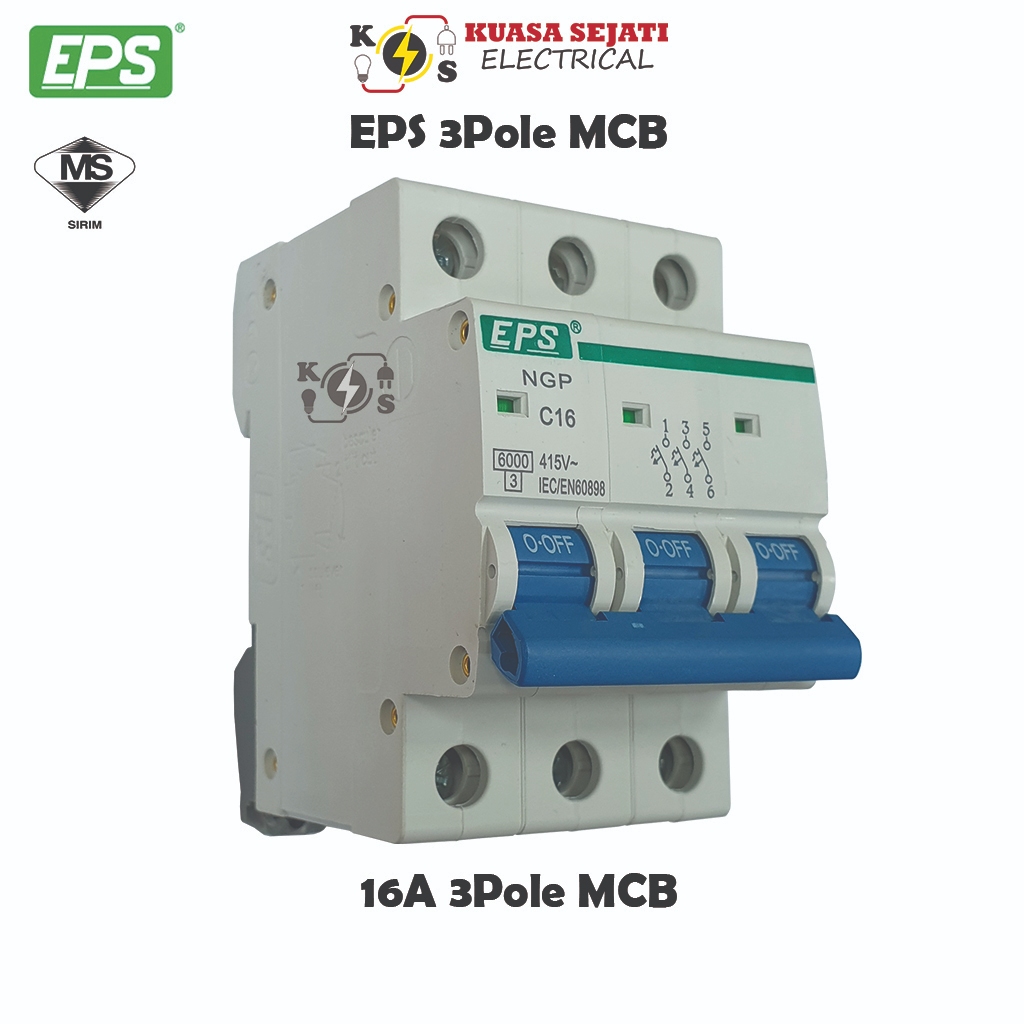 EPS 1Pole / 2Pole / 3Pole MCB 6A /10A / 16A / 20A / 32A / 40A / 63A ...