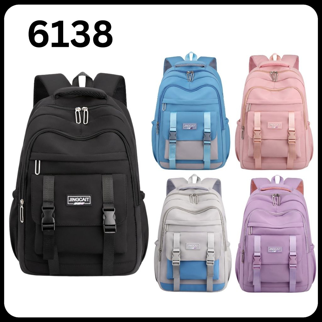 6138 #Korea Backpack High Quality ( Beg Sekolah / School Bag / Beg ...