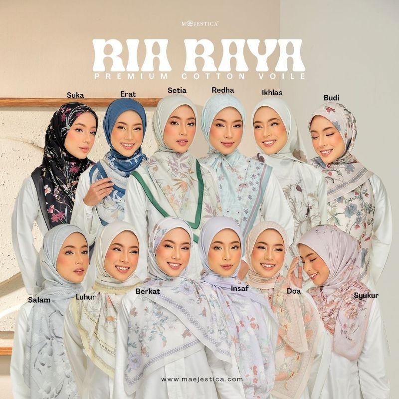 Maejestica RAYA Bawal Printed Premium Cotton Voile New Arrival Raya ...