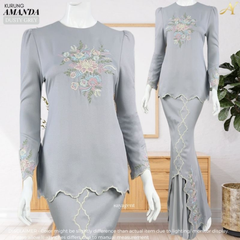 Restock hot selling Baju mini kurung moden sulam baju raya 2024 nikah