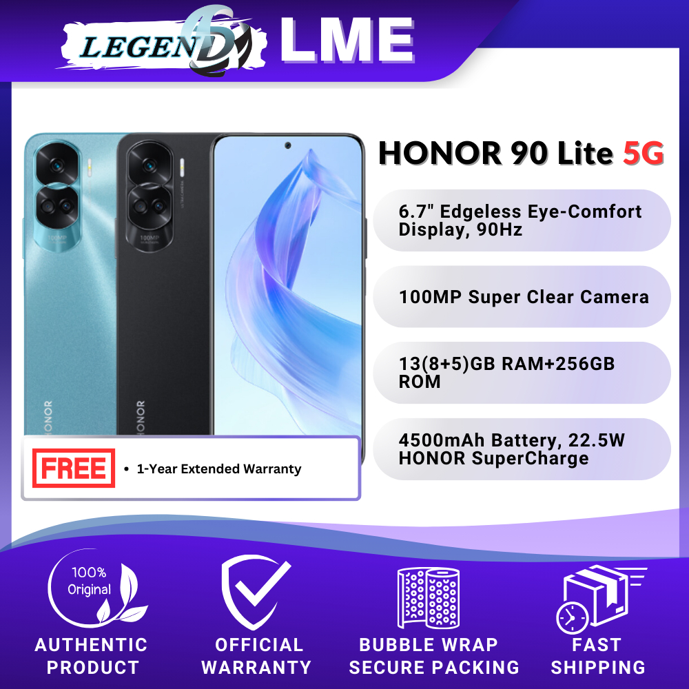 READY STOCK] HONOR 90 Lite 5G [8GB RAM, 256GB ROM], 1 Year Warranty by  Honor Malaysia