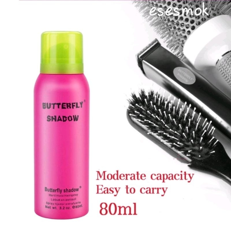 Butterfly Shadow Hair Spray 80ml (Pink Series / Fat Style Mini Size ...