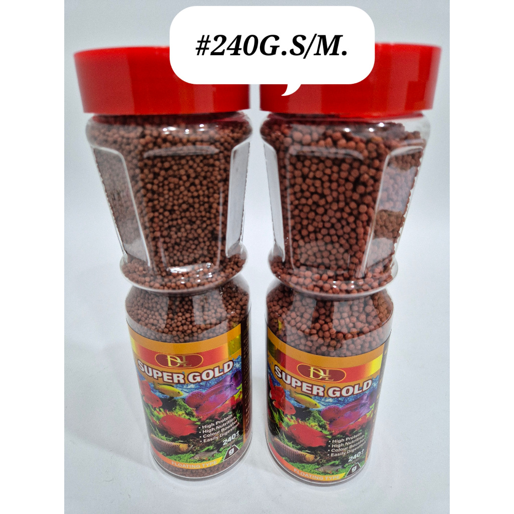 DL Super Gold Floating Pellet Tropical Fish Food Feed Makanan Ikan 240g ...