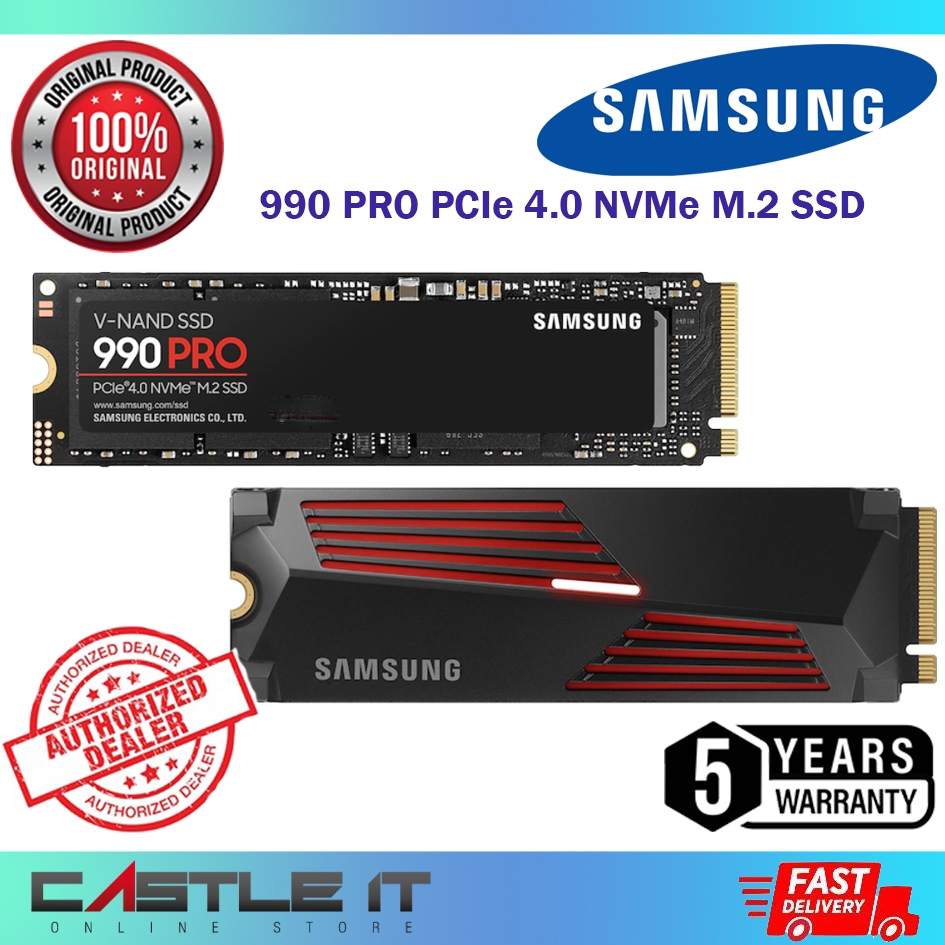 Samsung 990 PRO 2TB 4TB NVME PCIE SSD / Heatsink Solid State Drive ...