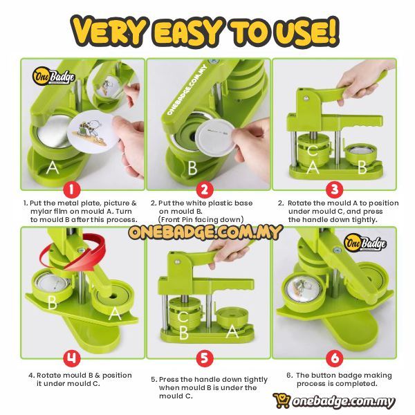 32mm Maika Greeen Button Badge Machine Package for Business Start-Up ...