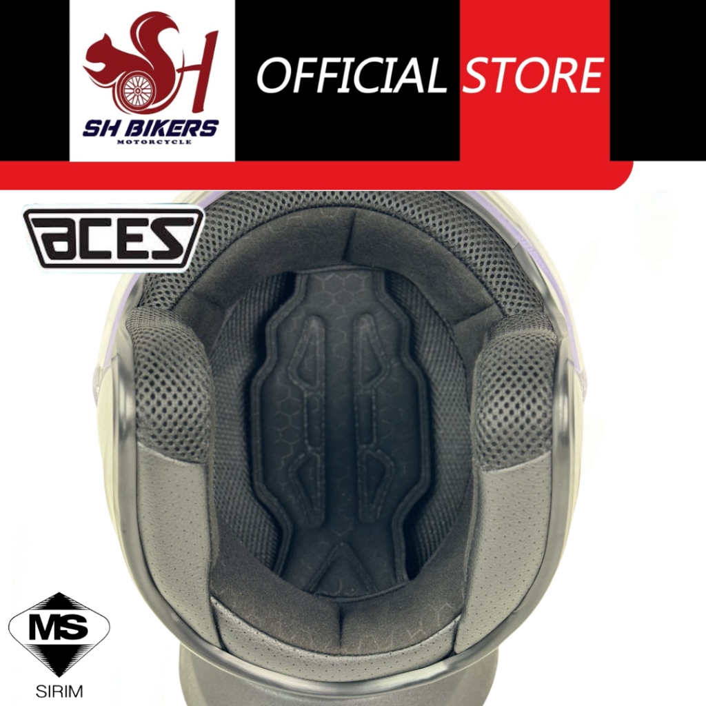 ACES R1 Open Face Helmet With Clear Visor/Topi Keledar Open Face ...